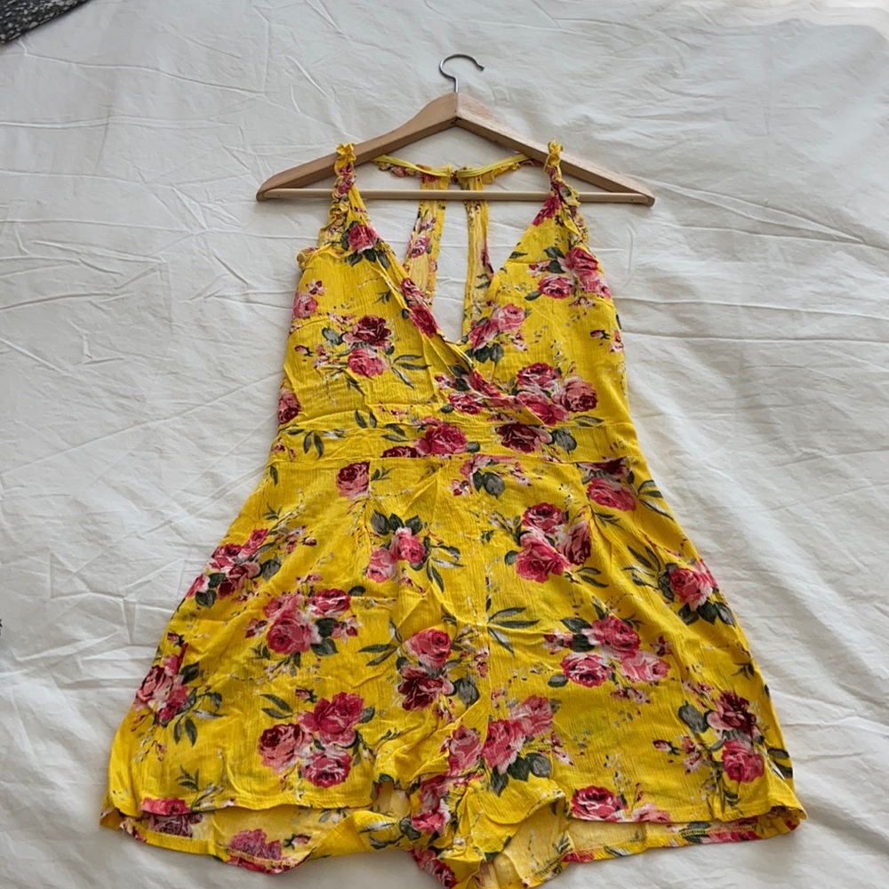 Bright floral romper